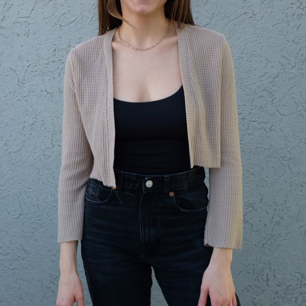 Tan Cropped Sweater
